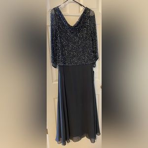 NWT J Kara Grey Gown size 14